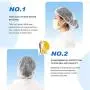 SETH - 100 Pack 21'' Disposable Mop Mob Nonwoven Bouffant Clipped Head Cover Caps | Hair Net | Beauty Salon Spa | Cooking Food Service Catering |Spray Tanning (white)