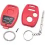 3 Buttons Replacement Key Fob Case Shell Fits for Honda Civic CR-V Fit Accord Crosstour Odyssey CR-Z Keyless Entry Remote Control Car Key Fob Cover (2 + 1 Buttons, Red)