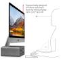 Twelve South HiRise Pro for iMac/ Displays/ Monitors | Height-adjustable stand w/ storage, reversible front + leather inlay