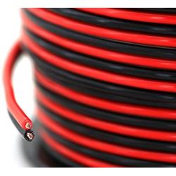 GS Power 100% Copper 16 AWG (American Wire Gauge) Stranded Flexible Dual Conductor Bonded Zip Cord Cable for Car Amplifier Automotive Trailer Harness Hookup Wiring – 100 feet Red/Black