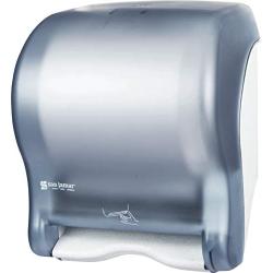 San Jamar T8400TBL Smart Essence Classic Hands Free Paper Towel Dispenser, Arctic Blue