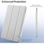 ESR Rebound Magnetic Smart Case for iPad Pro 12.9'' 2020 & 2018, Convenient Magnetic Attachment [Supports Pencil Pairing & Charging] Smart Case Cover, Auto Sleep/Wake Trifold Stand Case - Gray