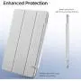 ESR Rebound Magnetic Smart Case for iPad Pro 12.9'' 2020 & 2018, Convenient Magnetic Attachment [Supports Pencil Pairing & Charging] Smart Case Cover, Auto Sleep/Wake Trifold Stand Case - Gray