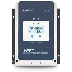 EPEVER 50A MPPT Solar Charge Controller 12V/24V/36V/48V DC Automatically Identifying System Voltage Max.PV 150V Solar Panel Regulator (Tracer 5415 an)