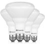 Sunperian BR30 LED Bulb, 8.5W=65W, 6500K Ultra Daylight, 800 Lumens, Dimmable Flood Light Bulbs for Recessed Cans, Enclosed Fixture Rated, Damp Rated, UL Listed, E26 Standard Base (4 Pack)