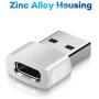 USB C Female to USB Male Adapter 3-Pack,Zinc Alloy Type C to USBA Charger Converter for iPhone 11 12 Pro Max Mini SE 2020,Airpods iPad Air 3rd 4 4th 8th Generation,Samsung Galaxy Note 10 20 21 S20 S21