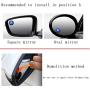 yusheng 2PCS small Blind Spot Mirror,2'' Round HD Glass Convex Rear View Mirror Stick On with 360° Rotation Adjustable for Cars SUV and Trucks (Frameless)