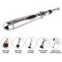 Lazer Acupuncture Pen with 5 Massage Head Function, Electronic Acupuncture Pen 9 Grades Adjustable Meridian Pen Energy Pen Heal Massage Pen for Therapy Relief Pain Facial liftingTool