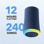 Soundcore Anker Flare Mini Bluetooth Speaker, Portable Wireless Speaker, Waterproof for Outdoor Parties, LED Light Show with 360° Sound and BassUP Technology- Blue
