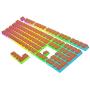 HK Gaming 108 Double Shot PBT Pudding Keycaps Keyset for Mechanical Gaming Keyboard MX Switches (Orange)
