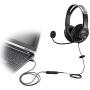 USB Headset with Microphone Dual Ear Computer Headphone with Speech Recognition Volume Control for PC Softphones Microsoft Teams Zoom Meetings Skype Chat Online Teaching Gaming Webex Work from Home