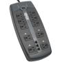 Tripp Lite TLP1008TEL 10 Outlet Surge Protector Power Strip, 8ft Cord, Tel/DSL Protection, RJ11, & Dollar 150,000 Insurance Silver