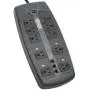 Tripp Lite 12 Outlet Surge Protector Power Strip, 8ft Cord, Right-Angle Plug, Tel/Modem Protection, RJ11, Black & 10 Outlet Surge Protector Power Strip, 8ft Cord, Tel/DSL Protection, RJ11,(TLP1008TEL)