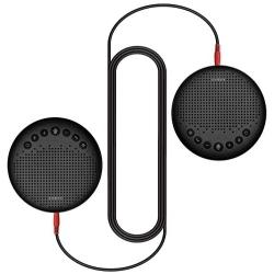 Luna Speakerphone+Daisy Chain Cable - Luna Computer Speaker with Microphone 2pcs w/Cable, Conference Microphone for Home Office & Meeting up to 12 People, Speakerphone Idea for Business Gift Black