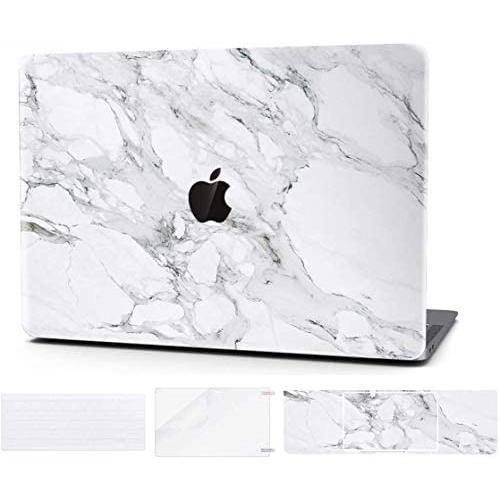 Timocy Hard Case Compatible with MacBook Pro 13 Inch – Marble Laptop Case with Keyboard Cover, Screen Protector, Touch Pads Sticker – Enhanced Protection – Gorgeous Designs,Alabastrine Marble