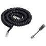 Telephone Cord Detangler,AIMIJIA Black Coiled Telephone Handset Cord 6 Ft Uncoiled(1.1 Ft Coiled) and (13FT Telephone Cord+Detangler)
