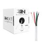 Next Elemental 16/4 Speaker Wire - 16 AWG/Gauge 4 Conductor - UL Listed in Wall (CL2/CL3) - Oxygen-Free Copper (OFC) - 500 Foot Bulk Cable Pull Box - White