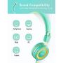 Kids Headphones with Microphone 2 Pack, Mpow CH8 Wired On Ear Headphones for Kids with 91dB Volume Limit, Online Schooling Headsets with Sharing Splitter for Boys Girls Children School Travel