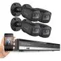 Amcrest HD 1080-Lite 4CH Video Security Camera System -Four 1280x720P IP67 Outdoor Cameras, 65ft Night Vision, Hard Drive Not Included, Supports AHD, CVI, TVI, 960H & IP Cameras (AMDVTENL4-4B-B)
