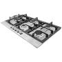Cosmo 850SLTX-E Gas Cooktop with 5 Burners, Counter Cooker with Cast Iron Grate Stove-Top, Melt-Proof Metal Knobs, 30 inches, Stainless Steel