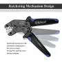 Dupont Crimping Tool Qibaok Pin Ratcheting Crimper AWG 26-20 for JST Terminal Connector XH 2.54mm C3-R 2.54mm Dupont 2.54mm KF2510 JST Terminal Connector