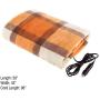 Stalwart 75-BP1011 Electric Blanket-Heated 12V Polar Fleece Travel Throw for Car, Truck & RV-for Cold Weather, Tailgating & Emergency Kit (Orange)