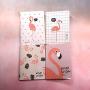 Flamingo Notebook Line-Mounted Note Book Grid Page Manual Portable Small Soft Copy Creative Stationery 4pcs/Set