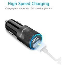 Meagoes USB C Car Charger, Dual Port Type C Fast Charging Adapter Compatible with Samsung Galaxy S21/Ultra/Plus/S20/S10/Plus/S9/S8/Note 20/10/9/8/A20/A50/A70/A10e/A51/A71, LG, Moto Android Phone