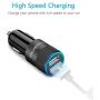 Meagoes USB C Car Charger, Dual Port Type C Fast Charging Adapter Compatible with Samsung Galaxy S21/Ultra/Plus/S20/S10/Plus/S9/S8/Note 20/10/9/8/A20/A50/A70/A10e/A51/A71, LG, Moto Android Phone