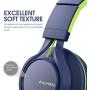 AILIHEN C8 (Upgraded) Headphones with Microphone and Volume Control Folding Lightweight Headset for Cellphones Tablets Smartphones Chromebook Laptop Computer PC Mp3/4 (Blue Green)