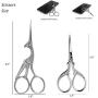 BIHRTC 4.5 Inch Bird Sewing Scissors and 3.6 Inch Embroidery Scissors Stainless Steel Sharp Tip Classic Stork Scissors DIY Tools Dressmaker Shears Scissors for Sewing Craft Needpoint Silver Scissors