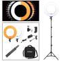 ZOMEI 14 inch LED Ring Light, Dimmable 41W 5500k Output Makeup and YouTube Video Light Professional Photography Lights with Stand, Orange Plastic Filters and Carrying Bag