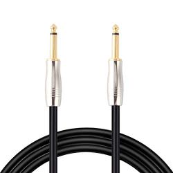 H Yanka 20 Feet High Performance Professional Guitar Instrument Cables，Gold Plated Connector 1/4''(6.35mm) TRS to 1/4''(6.35mm) TRS， Premium Electric Instrument Cable，Audio Cable