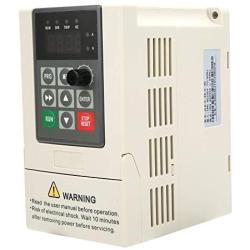 VFD Variable Frequency Converter 220V Single-Phase Input & Output Motor Drive Inverter for Spindle Motor Speed Control(1.5KW 7A)