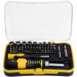 WiMas 65PCS Ratcheting Screwdriver Set With magnetic bits Wrench Driver Kit Electronics Repair Tool Kit