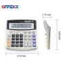 OFFIDIX Office Calculators Desktop Calculator,Basic Calculators, Solar Battery Dual Power Electronic Calculator Portable 12 Digit Large LCD Display Calculator Large Calculator