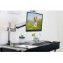 Mount-It! Single Monitor Arm Desk Mount | Gas Spring Monitor Arm | Full Motion Articulating Height Adjustable Stand | Fits 21 22 23 24 27 Inch VESA Compatible Computer Screen | Clamp and Grommet Base