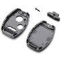 Cutting Not Required - 2 Replacement Key Fob Keyless Entry Remote Shell Case for Honda Civic/Accord/CR-V/Fit/Odyssey/Pilot/Ridgeline/CR-Z Car Key Fob Cover (2+1 Button, 2pc Black)