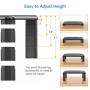 HUANUO Adjustable Monitor Stand Riser - 3 Height Adjustable Computer Monitor Stand with Phone Holder for Desk, Printer, Laptop, Computer Monitor Riser for Home & Office Use