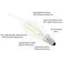 Lamsky E14 European Base LED Filament Candle Light Bulb,2W 2700K Warm White 200LM,C35 Bent Tip Flame Shape,20W Incandescent Equivalent,Non-dimmable,4 Pack