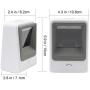 TEEMI Handsfree 1D 2D Barcode Scanner, with Top Trigger Button, QR Omnidirectional Desktop USB Automatic Bar Code Imager, Capture Screen barcodes, TMSL-60 White