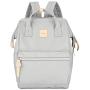 Himawari Travel School Backpack with USB Charging Port 15.6 Inch Doctor Work Bag for Women&Men College Students(1881-Grey)
