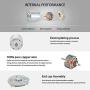 LMioEtool DC Gear Motor, High Torque Reversible Electric Geared Motor - with Eccentric Output Shaft Gearbox (12V/120RPM)