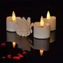 Aulaygo LED Flameless Tealight Candles 12pcs Warm White Electronic Tea Lights with Timer Battery Operated 6hrs On 18 Hrs Off for Christmas Halloween Thanksgiving Home Wedding Party Decor