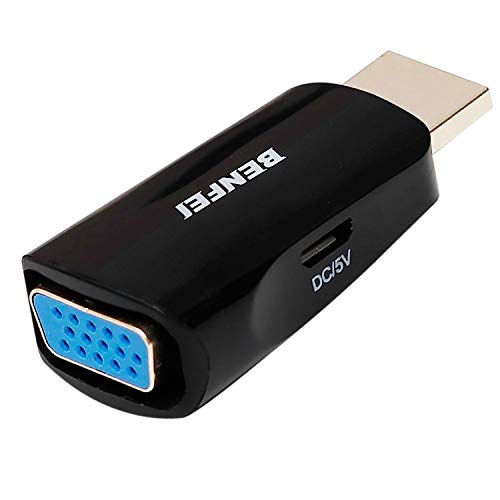 HDMI to VGA, Benfei Compact Gold-Plated HDMI to VGA Adapter (Male to Female) Compatible for Computer, Desktop, Laptop, PC, Monitor, Projector, Raspberry Pi, Roku, Xbox, PS4, MacBook, Mac Mini and More