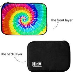 Tie Dye Electronic Organizer Bag Pouch for Electronics Accessories