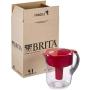 Brita Standard Grand Water Filter Pitcher, Large 10 Cup, Red