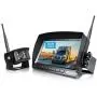 ZEROXCLUB HD Digital Wireless Backup Camera for RV/Truck/Trailer/Van/Bus, 7 Inch HD 1080p LCD Monitor and IP69 Waterproof Rear Camera System,HDCVI Signal,Night Vision,Record(SW01-black)