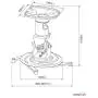 AMER Projector Mount - Universal Ceiling Bracket LCD DLP Tilt 360° Swivel 30lbs (White)
