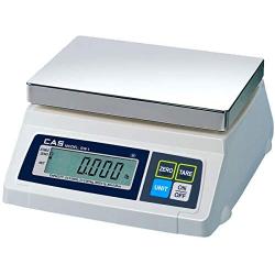 CAS SW-10 Food Service Scale, 10 x 0.005 lbs, Kg/g/Oz/Lb Switchable, Single Display, Legal for Trade